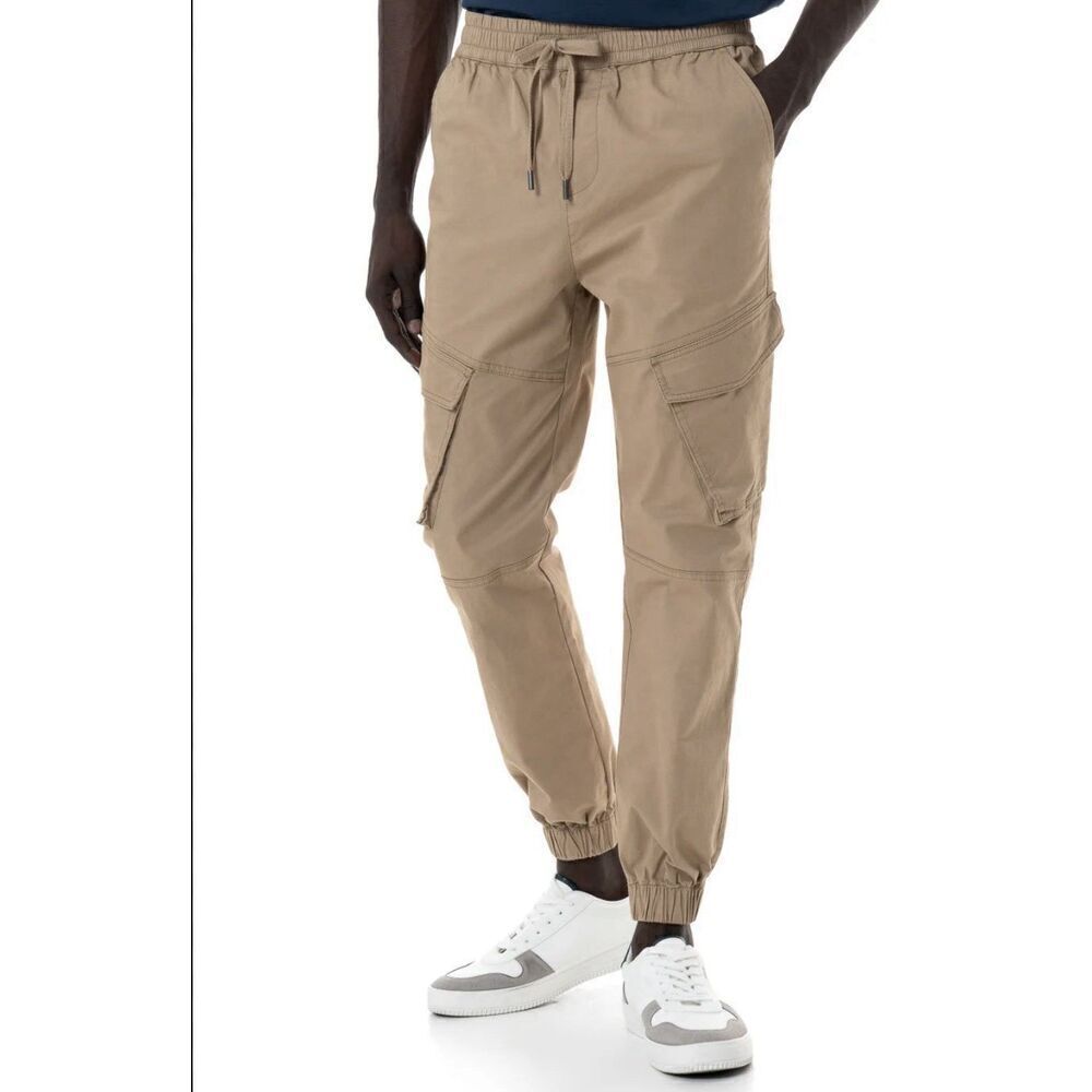 Cargo Pants Stone from REFINERY MODELO: MNTW732 Men’s Cotton Stretch Beige “S”